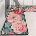 thumbnail image 2 of Kitchen Rugs Sets Of 2,Pioneer Flower Floral Print Pattern Anti Fatigue Kitchen Mat Rugs Non Slip Washable,Decorative Kitchen Floor Mats for Kitchen,Sink,Laundry,17"x47"+17"x47", 2 of 5