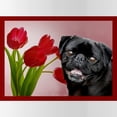 thumbnail image 2 of CafePress - Black Pug And Tulips Water Bottle - Stainless Steel Water Bottle, Sports Bottle, 1.0L, 2 of 5