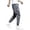 Grey, variant on Men's Casual Pants Mens Casual Drawstring Elastic Waist Pencil Pants Streetwear Trousers Jeans Blue XL