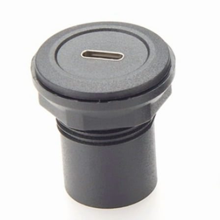 22mm USB Connector USB C Jack to USB C Jack Round Panel Mount Adapter USB 3.1 Panel Threaded Mount Coupler Converter