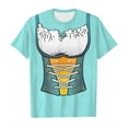thumbnail image 3 of WEAIXIMIUNG Vêtements pour Adolescentes Mode Festival Imprimé Col Rond Manches Courtes T-Shirt Décontracté (4), 3 of 3