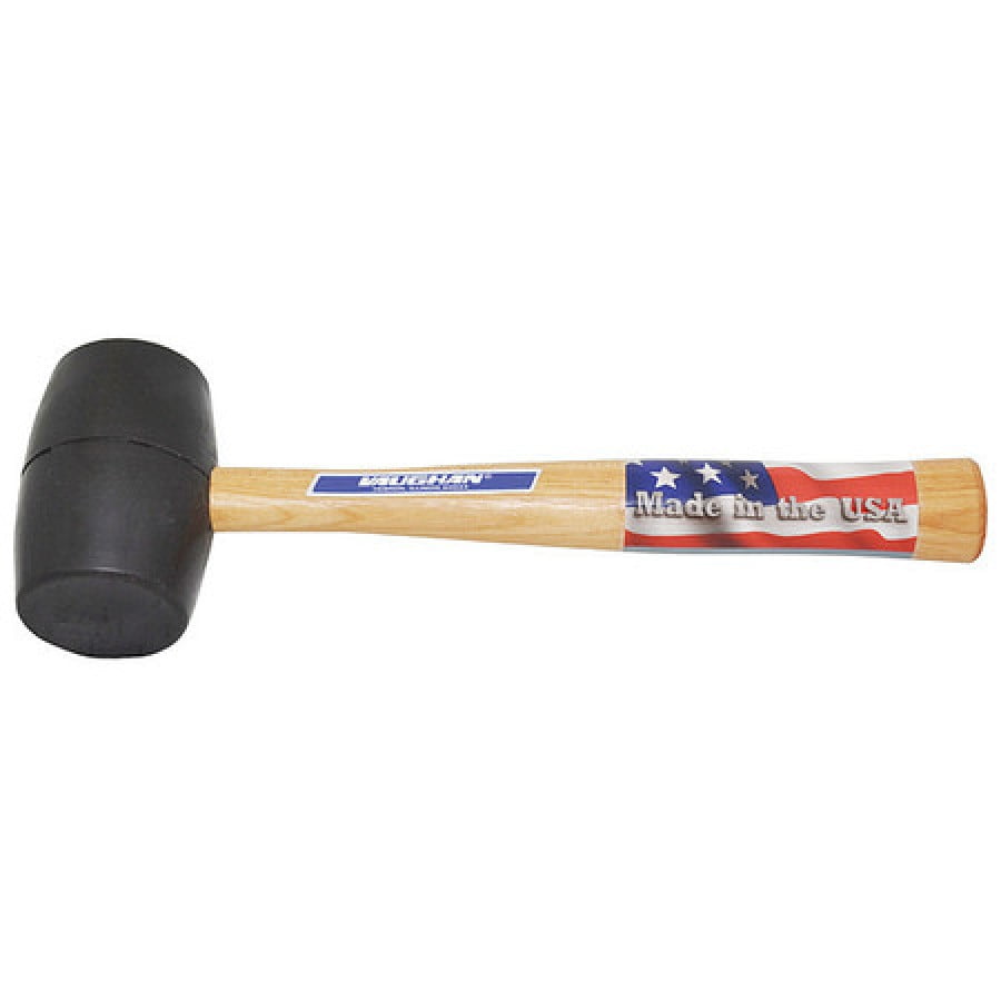 Vaughan 20 oz Black Solid Rubber Mallet