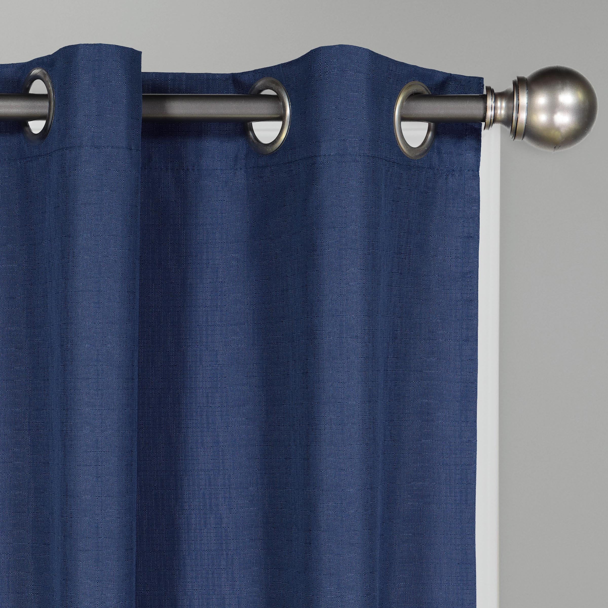 Eclipse Dayton Solid Blue Blackout Grommet Single Curtain Panel, 42" x 84"