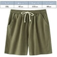 thumbnail image 2 of Men's Linen Casual Classic Shorts Elastic Waist Summer Beach Lightweight Board Slim-Fit with Pockets, 2 of 6