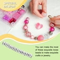 thumbnail image 4 of 50 Pieces Rhinestone Rondelle Handmade Spacer Beads Spacer Beads for DIY Jewelry Crystal Multi-colors Loose Bead Earring Necklace Accessories White, 4 of 6