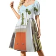 thumbnail image 2 of Palm Springs California Vestido de manga corta vestidos para ocasiones oficiales vestidos de cumpleaños para mujeres vestido de verano mujer, 2 of 7