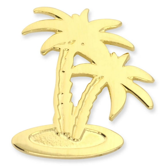 PinMart's Gold Palm Tree Tropical Lapel Pin