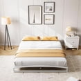 thumbnail image 4 of Tamaño completo size 6 - pulgada heavy - duty metal low marco de cama, noise - free mattress foundation, no necesita colchón base, fácil montaje, non - slip, blanca, 4 of 7