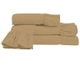 thumbnail image 5 of 4 Piece Corner Ruffle Sheet Set, 3" Inch Corner Ruffle On Flat Sheet, 10 Inch Deep Pocket, 100% Egyptian Cotton, 800 TC, Cal King Size, Solid Taupe, 5 of 6