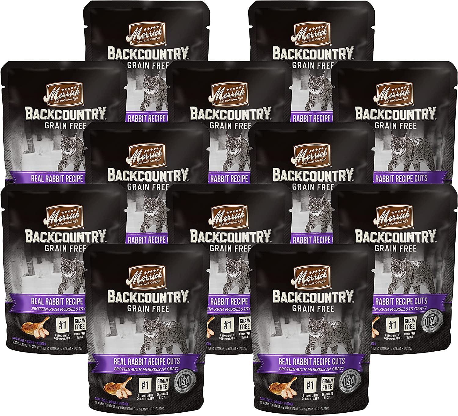 Merrick Backcountry Grain Free Real Meat Wet Cat Food Rabbit, 3 oz