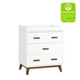 thumbnail image 3 of Babyletto Commode à Langer 3 Tiroirs Scoot avec Plateau en Blanc/noyer Naturel, 3 of 5