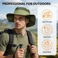 thumbnail image 5 of OZERO UPF 50+ Sun Hats for Women Men - Wide Brim Summer Mesh Hat UV Protection Packable Boonie Bucket Fishing Camping Safari Beach Hats for Ladies Hiking, 5 of 7