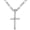 Silver, variant on S925 Sterling Silver Cross Necklace for Men 18K Silver Plated Chain Jewelry Christian Religious Birthday Teacher Appreciation Graduation Fathers Day Gifts for Him Her Men Son Dad Boys Girls