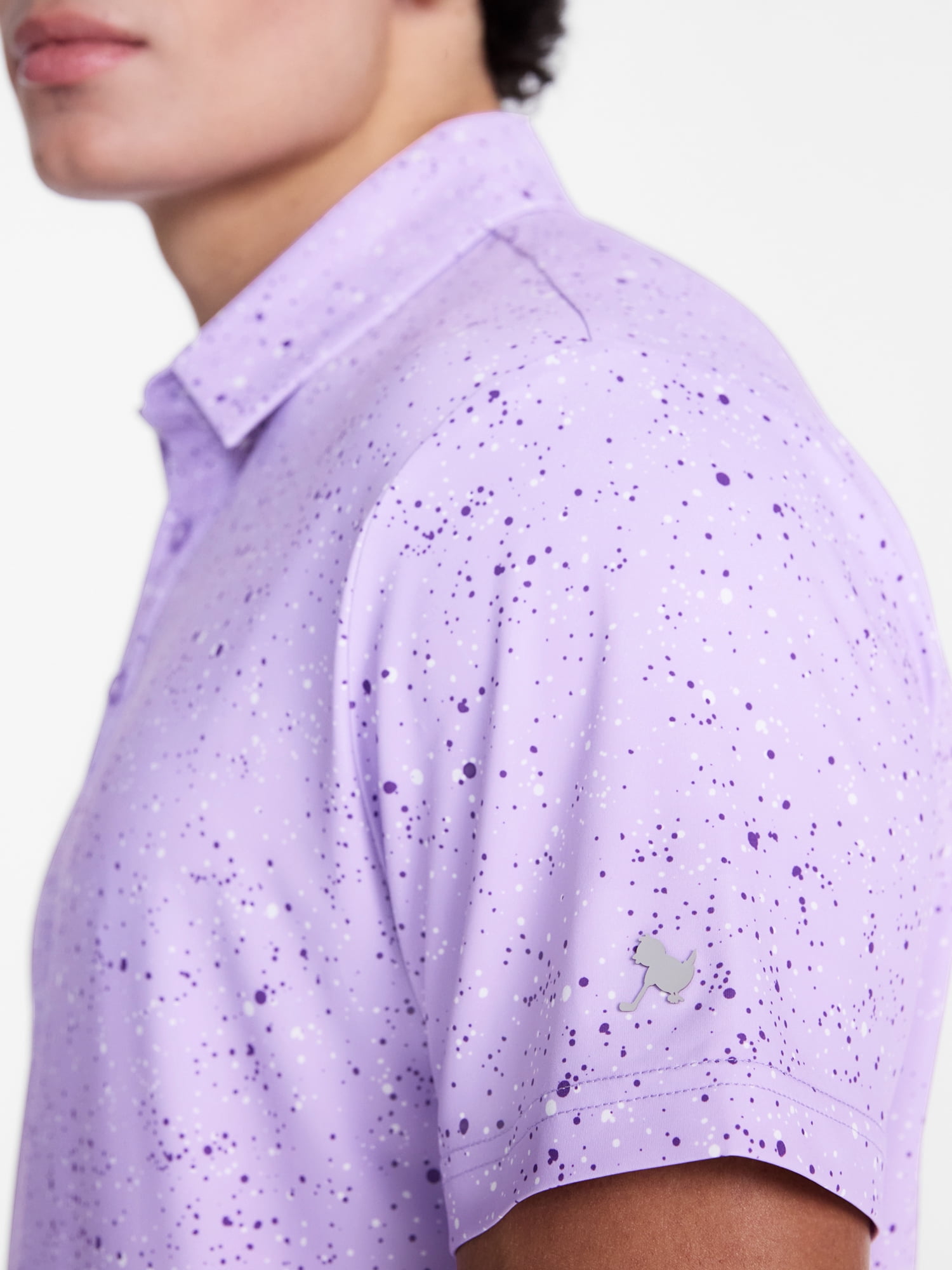 Birdie Bound Splatter Print Golf Polo Shirt, Men's Sizes XS-4XLT