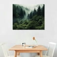 thumbnail image 2 of ARISTURING  Mountain Canvas Wall Art Misty Forest Green Pine Tree Painting Prints Natural Landscape Wall Decor for Living Room Bedroom Framed, 2 of 4