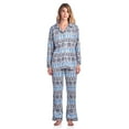 thumbnail image 1 of Ashford & Brooks Women's Minky Micro Fleece Button Up Pajama Set, 1 of 4