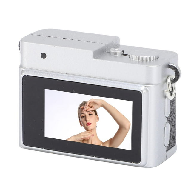 Mini Cámara De Llavero 1080p Pequeña Cámara Retro, Portátil Para Grabación De Viajes De Video, 6 Filtros, Pantalla HD De 0.96 ", Luz De Relleno, 128 GB Expandible