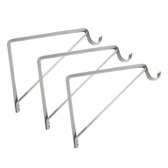 Design House 3-Pack Steel 13" x 9.4" Shelf Rod Bracket, White