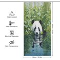 thumbnail image 2 of Funny Cute Panda Shower Curtain Fabric Bathroom Decor with Hooks, 2 of 8