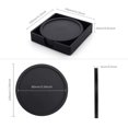 thumbnail image 3 of XISOBO Coaster Set of 8 - Coasters Silicone Table Protector for Any Table Type, Sandstone, Marble, Stone Tables - Perfect Soft Coaster for Any Size of Drinking Glasses. (Black), 3 of 7