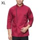 thumbnail image 2 of Chef Abrigo Unisex-Adult Manga larga Permeabilidad Air Permeabilidad Hornee fácil de limpiar Uniforme para el otoño e invierno Restaurante Cake Shop Red XL Advancent LF000336-15, 2 of 7