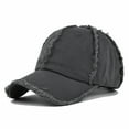 thumbnail image 2 of Ttongbb Hats Satin Lined Strapback Adjustable Curved Brim Multi-Color Unisex Baseball Hat Versatile Daily Soft Headwear, 2 of 7
