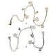 thumbnail image 3 of Tobilleras Qarigey Pulseras de tobillo con cadena de trébol plata 20Conjunto, 3 of 6
