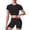 Black, variant on Two Piece Workout Sets Women Outfits Gym Yoga Shorts Crop Tank Sets(Black,M)