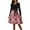 Pink, variant on Christmas Dresses for Women Women's Fashion Round Casual Slim Fit Christmas Print Large Swing Long Sleeve Dress with V Neck for Holiday Party,Army Green,L