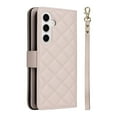thumbnail image 5 of Allytechgroup Galaxy S25 Edge Wallet Case with Zipper Pocket & Cards Slots, Crossbody Lanyard + Hand Strap Stand Shockproof PU Leather Flip Cover Phone Case for Samsung Galaxy S25 Edge, Beige, 5 of 8