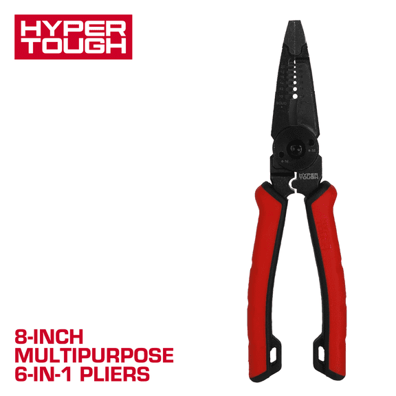 Hyper Tough 8-inch 6-in-1 Multipurpose Pliers, Model 44350