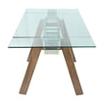 thumbnail image 6 of Milan Esmeralda Walnut Veneer 5-PC Dining Set w/ 2-Tone White/Wood Chairs, 6 of 10