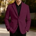 thumbnail image 2 of LRen Mens Corduroy Blazer Jackets Slim Fit Two Button Casual Sports Coat,3XL,A2-Wine, 2 of 5