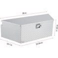 thumbnail image 3 of Huisuilinss 39 Inch Trailer Tongue Box,Aluminum Tool Box for Storage Toolbox, Aluminum Diamond Plate Trailer Tongue Box with Lock,Waterproof Trailer Tool Box for Pick Up Truck Bed,RV Trailer, 3 of 7