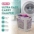 thumbnail image 4 of Sterilite Ultra Easy Carry Laundry Basket, 2.1 Bushel Plastic Hamper, Grey Pumice, 4 Pack, 4 of 7
