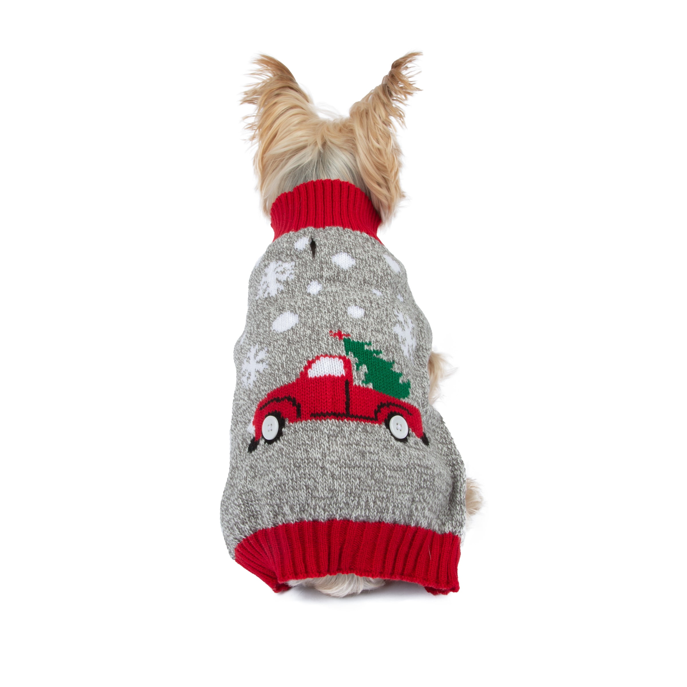 Vibrant Life, Dog and Cat Clothes, Vintage Truck Pet Sweater, Gray, XXS