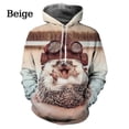 thumbnail image 4 of Sudadera con capucha con estampado 3D de erizo divertido para hombre, sudaderas con capucha de animales lindos, sudaderas con capucha para niños, ropa de calle, 4 of 5