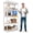 White, variant on HOMEDANT House Black 5 Tier 24.4" W Laminated Metal Shelving Unit Adjustable Storage Utility Rack Heavy Duty Shelves Organization Multipurpose Shelf Kitchen Garage Pantry Closet
