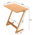 thumbnail image 4 of SalonMore Bamboo Sofa Table Laptop Writing Wokstation TV Snack End Side Table Laptop Desk Coffee End Table Bed Side Snack Table, 4 of 6
