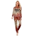 thumbnail image 2 of Halloween Family Spooky Pajama Set, Horror Print Holiday Loungewear Outfit, 2 of 5