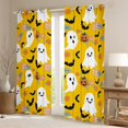 thumbnail image 2 of Feelyou Halloween Ghost 2-Pack (52x84) Blackout Curtains, Groovy Floral Window Curtains, 2 of 6