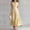 Yellow, variant on LNWUY Women's Summer V Neck Boho Maxi Dress Cap Sleeve Button Down Ruffle Layered Wedding Guest Flowy Long Dresses Blue S