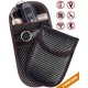 thumbnail image 1 of Bolsa para llavero 2, estuche para llavero con bloqueo de señal, bolsa protectora para llavero RFID, jaula de bloqueo RFID antirrobo para llave de coche sin llave, tela de fibra de carbono, 1 of 1