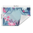 thumbnail image 3 of LNWH Tropical Jungle Flowers Pattern Placemats, 6 PCS Heat Resistant Washable PVC Table Mats, 18"x12", 3 of 6