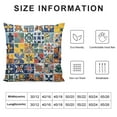 thumbnail image 5 of Creowell  Throw Pillow Covers &nbsp;Mexican Tiles Couch Pillow Covers Colorful Petal&nbsp;Design&nbsp;Rustic Pillowcase&nbsp;Tiles Cushion Cover Decor Home Sofa, 5 of 5
