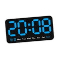 thumbnail image 2 of Reloj Digital De Escritorio, Reloj Despertador LED Con Atenuador Grande Para Dormitorio, Adultos, Adolescentes, Azul Macarena Reloj despertador digital, 2 of 6