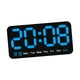 thumbnail image 2 of Reloj despertador LED de escritorio digital moderno con atenuador de escritorio, reloj de pared para dormitorio Azul, 2 of 6