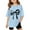 H588 Light Blue, variant on Likimi Infant Kids Girls T Shirt Crew Neck Short Sleeve Bow Print Comfortable Tops Beige Size 3-4 Years