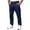Navy, variant on Busydd Mens Sweatpants with Pockets Casual Solid Color Elastic Waist Joggers for Men Comfy Trendy Elastic Bottom Men's Pants S