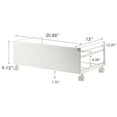 thumbnail image 5 of Yamazaki Home Rolling Shoe Rack, White, Steel,  Holds 4 shoes, 6 heels, Supports 4.4 pounds, Wheels, Minimal Assembly, 5 of 5